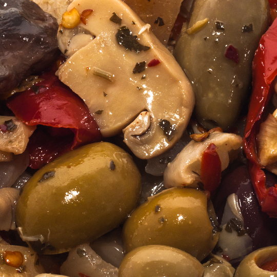 Hot Mixed Vegetables with Mushrooms