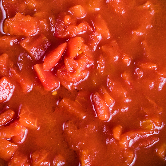 Tomato pulp with tomato juice