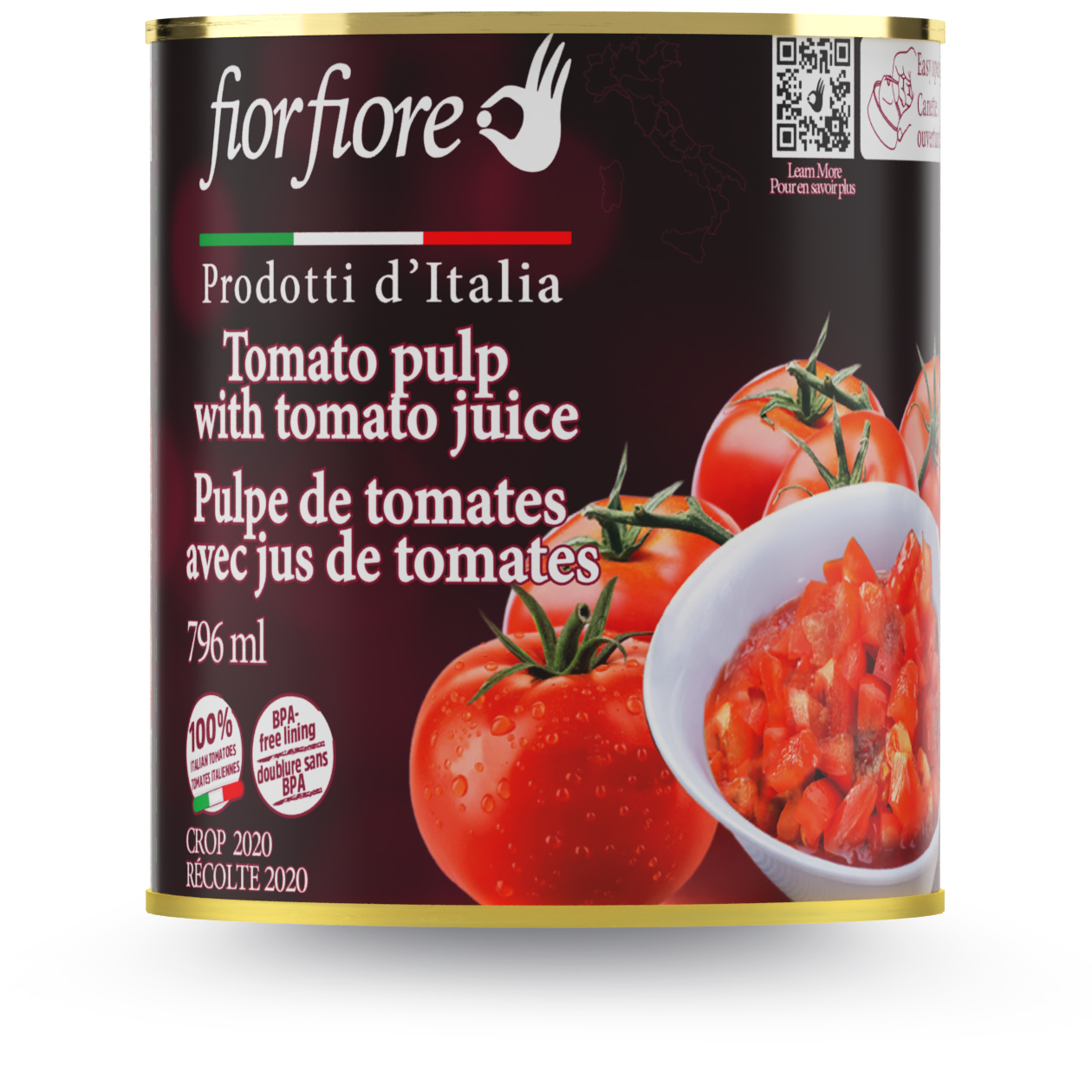 Tomato pulp with tomato juice